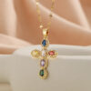 Colorful Zircon Cross Necklace Collection-Blind Bag