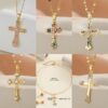 Colorful Zircon Cross Necklace Collection-Blind Bag