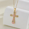 Colorful Zircon Cross Necklace Collection-Blind Bag