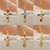 Colorful Zircon Cross Necklace Collection-Blind Bag