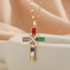 Colorful Zircon Cross Necklace Collection-Blind Bag