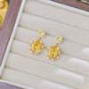 Dainty Matte Gold-Plated Zircon Pendant Necklace & Earrings Set&Bracelet – Minimalist Jewelry