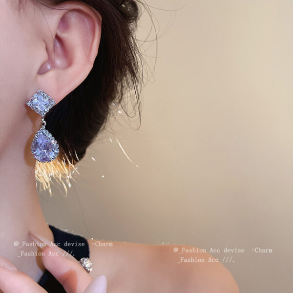 Royal Tear-Drop Zircon Statement Jewelry Set – Elegant Necklace & Earring Parure for Special Occasions