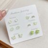 Whimsical Pink Aesthetic 925 Sterling Silver Stud Earring Set | Cute & Hypoallergenic