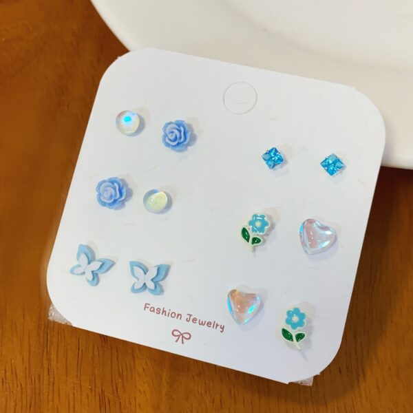 Whimsical Pink Aesthetic 925 Sterling Silver Stud Earring Set | Cute & Hypoallergenic