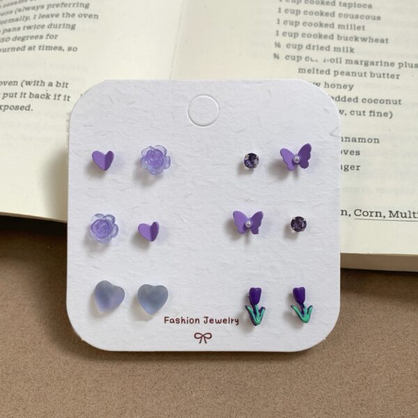Whimsical Pink Aesthetic 925 Sterling Silver Stud Earring Set | Cute & Hypoallergenic