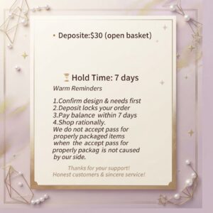 Deposite Link / Open Basket （minimum size）